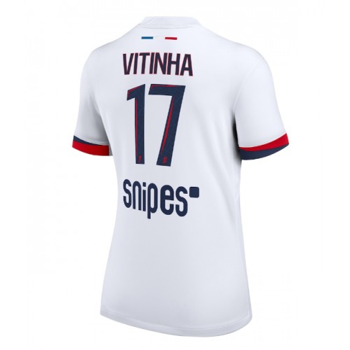 Stroje piłkarskie Paris Saint-Germain Vitinha #17 Koszulka Wyjazdowej dla damskie 2025-26 Krótki Rękaw